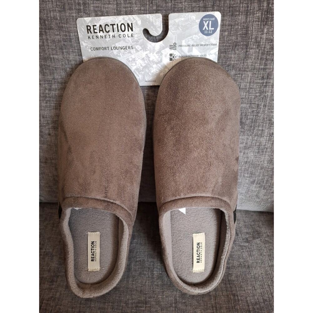 KENNETH COLE Memory Foam XL 12-13 Slippers Gray COZY HOUSE/Outdoor Soles